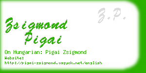 zsigmond pigai business card